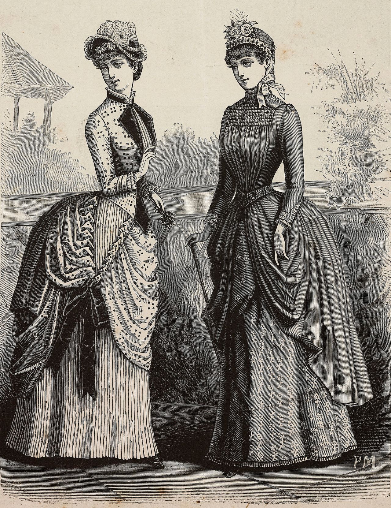 Radke highlights the bustle garment popular in the 19th century.