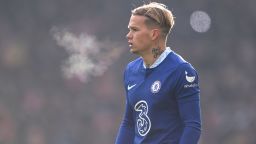 LIVERPOOL, ENGLAND - JANUARY 21: Mykhailo Mudryk of Chelsea looks on during the Premier League match between Liverpool FC and Chelsea FC at Anfield on January 21, 2023 in Liverpool, England. (Photo by Laurence Griffiths/Getty Images)