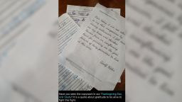 A post with a "Thanksgiving copywork" assignment showed pages of handwritten Hitler quotes.