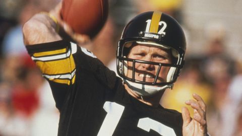 Bradshaw became the iconic quarterback for the Pittsburgh Steelers.