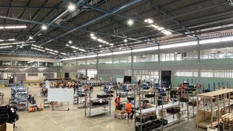 ROHM's new manufacturing center. The company, formerly known as Opibus, makes a number of electric mobility alternatives, including electric motorcycles.