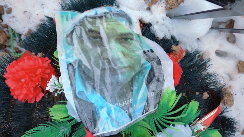 Viktor Sevalnev is buried at a cemetery outside of Moscow. His wife was told by Russian officials that he died of shrapnel injuries.