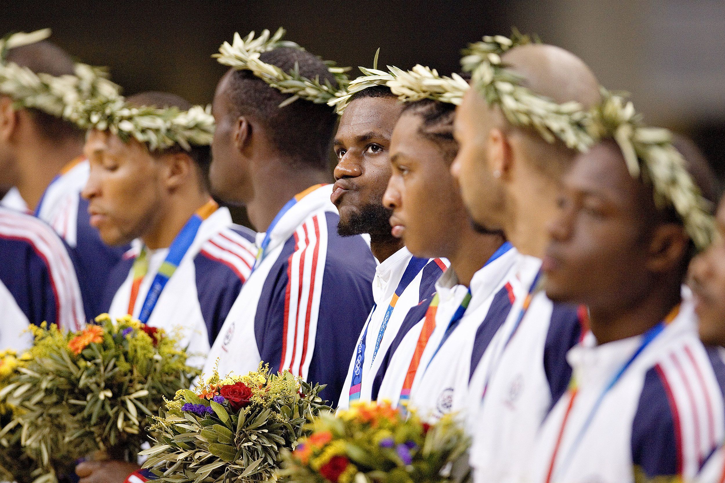 James played on the US Olympic basketball team in August 2004.