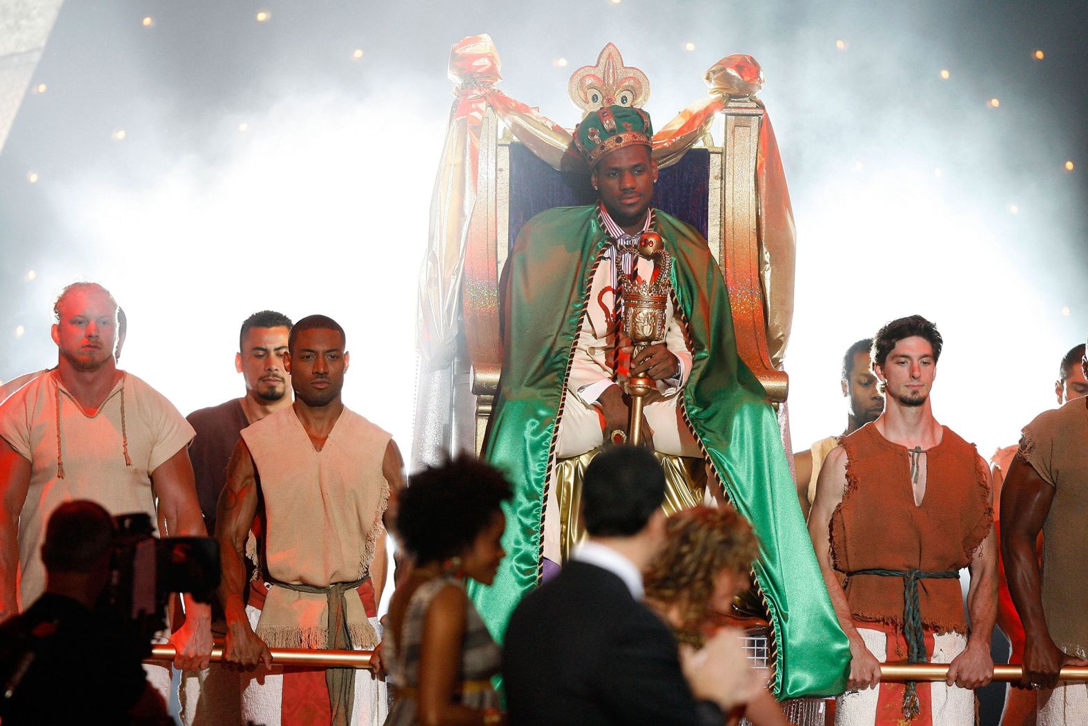 James hosts the ESPY Awards in July 2007. This played off his "King James" nickname.