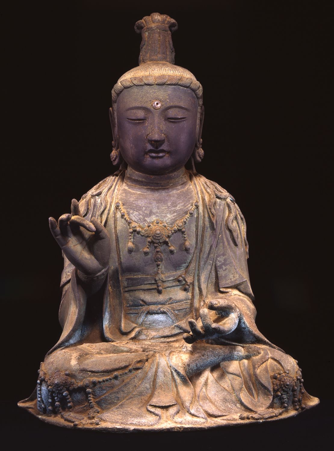 The 20-inch gilt bronze statue was stolen from a Japanese temple in 2012.