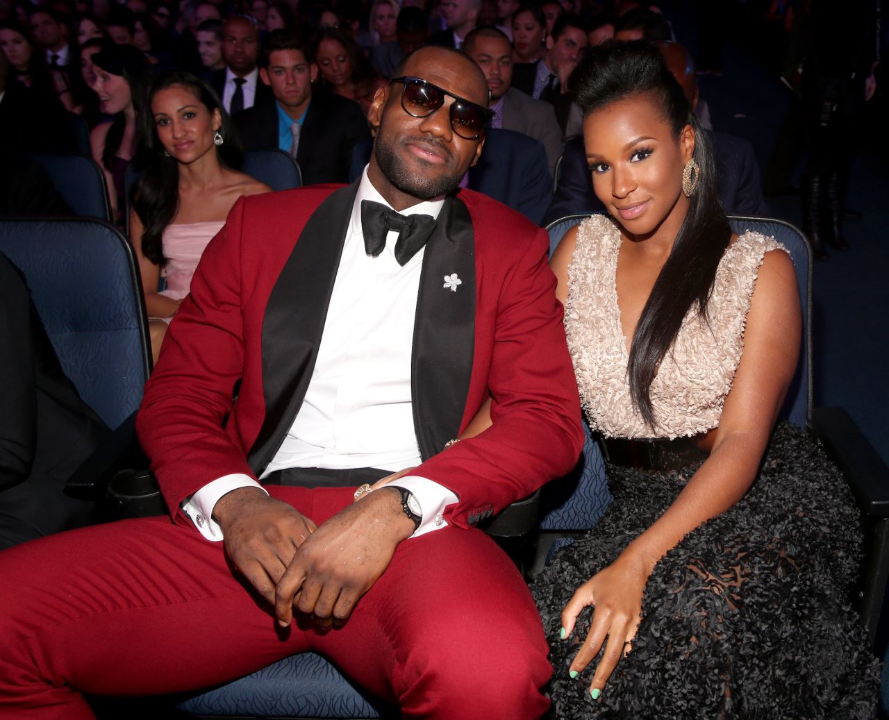 James and Savannah Brinson attend the 2013 ESPY Awards in July 2013. The two married in September of that year. They have three children together: Bronny, Bryce and Zhuri.