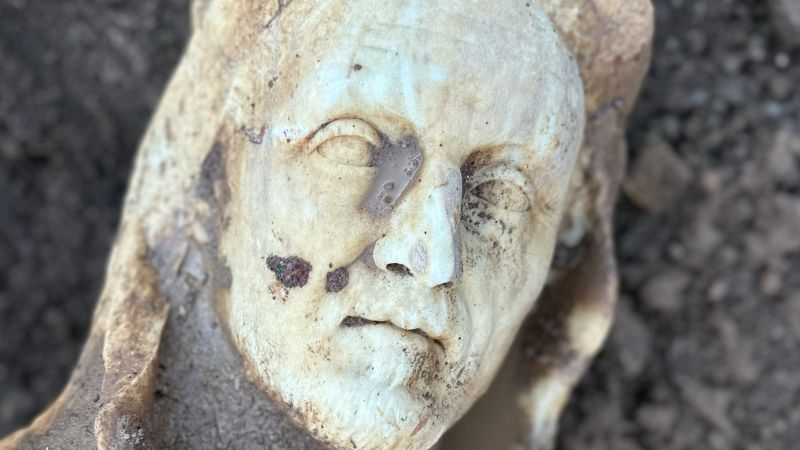 Sewer repair workers uncover ancient Roman sculpture | CNN