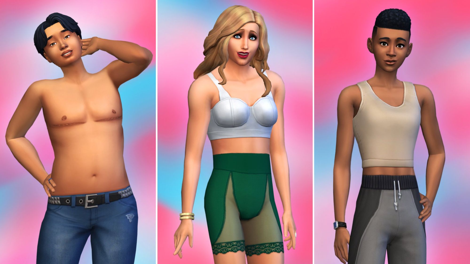 You can now add top-surgery scars, binders and hearing aids to your 'Sims'  characters