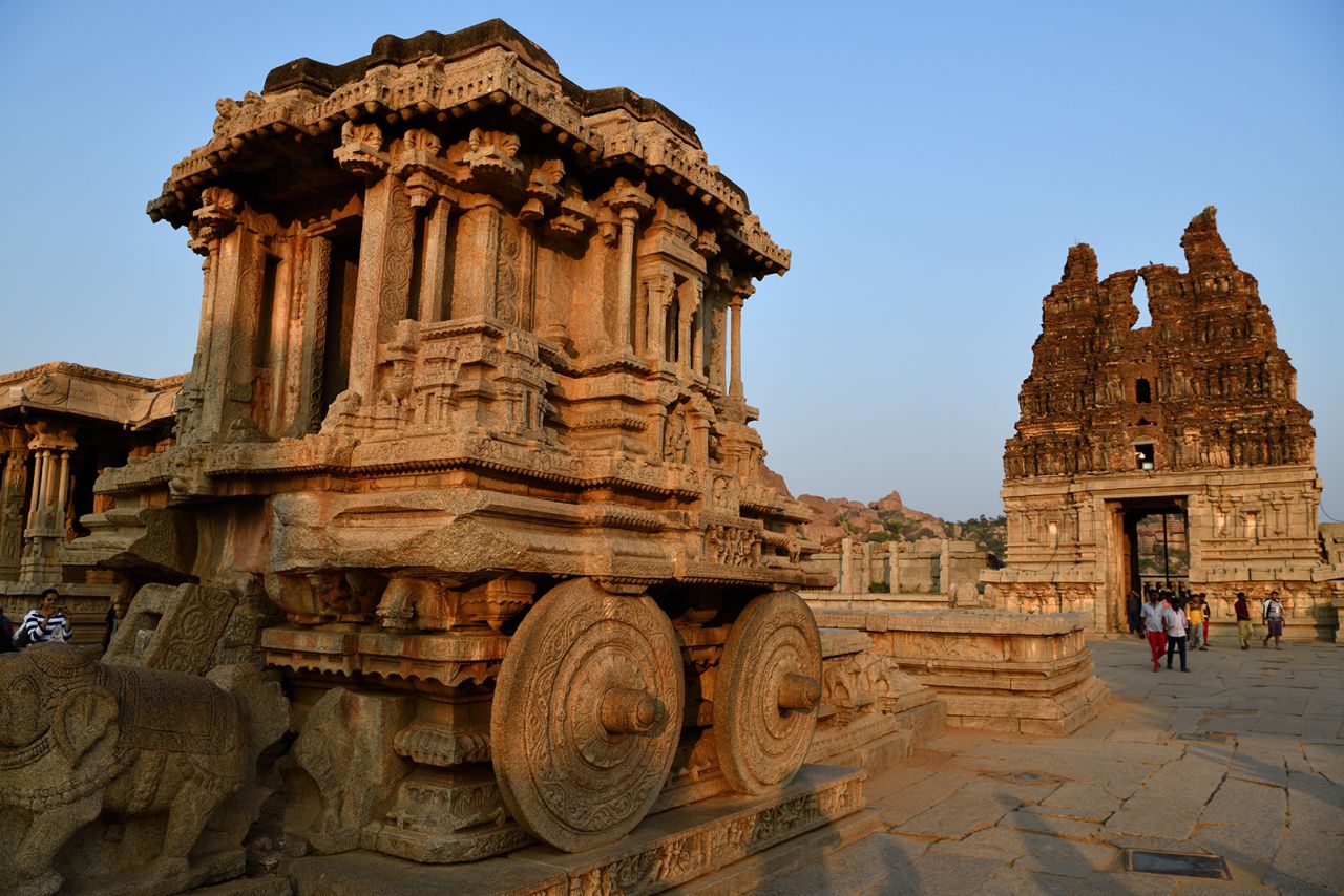 The remains of the Vijayanagar Empire are in Hampi, India, a UNESCO World Heritage Site.