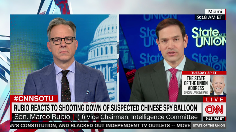 Rubio questions Biden administration’s response to suspected Chinese spy balloon | CNN Politics