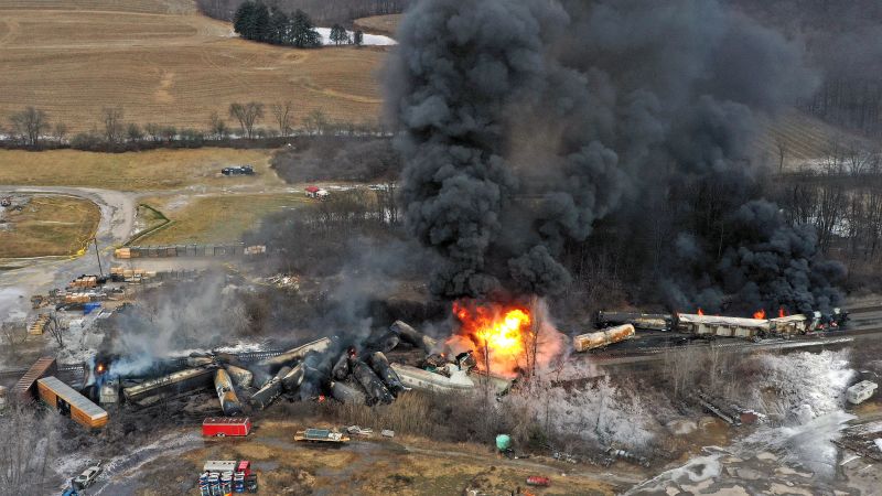 Evacuations ordered amid fears of an explosion as an Ohio train continues burning days after derailment | CNN