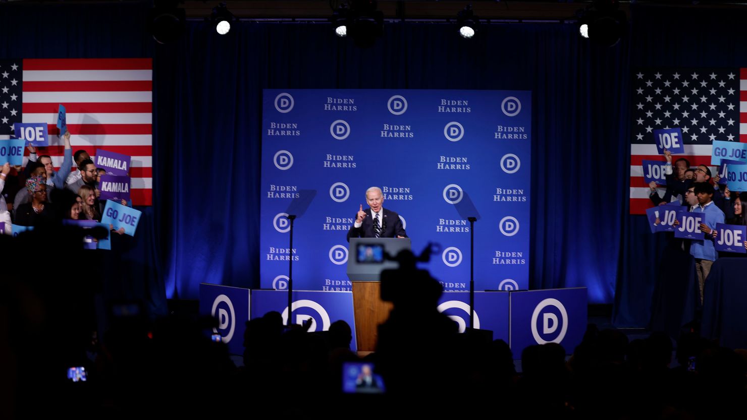 President Joe Biden speaks during the Democratic National Committee winter meeting on February 3, 2023 in Philadelphia.