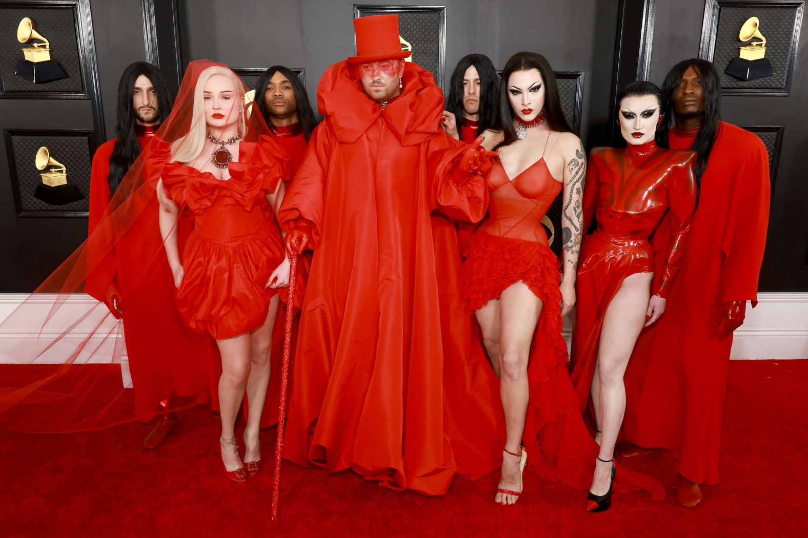 Petras, Smith, Violet Chachki and Gottmik walk the red carpet. 