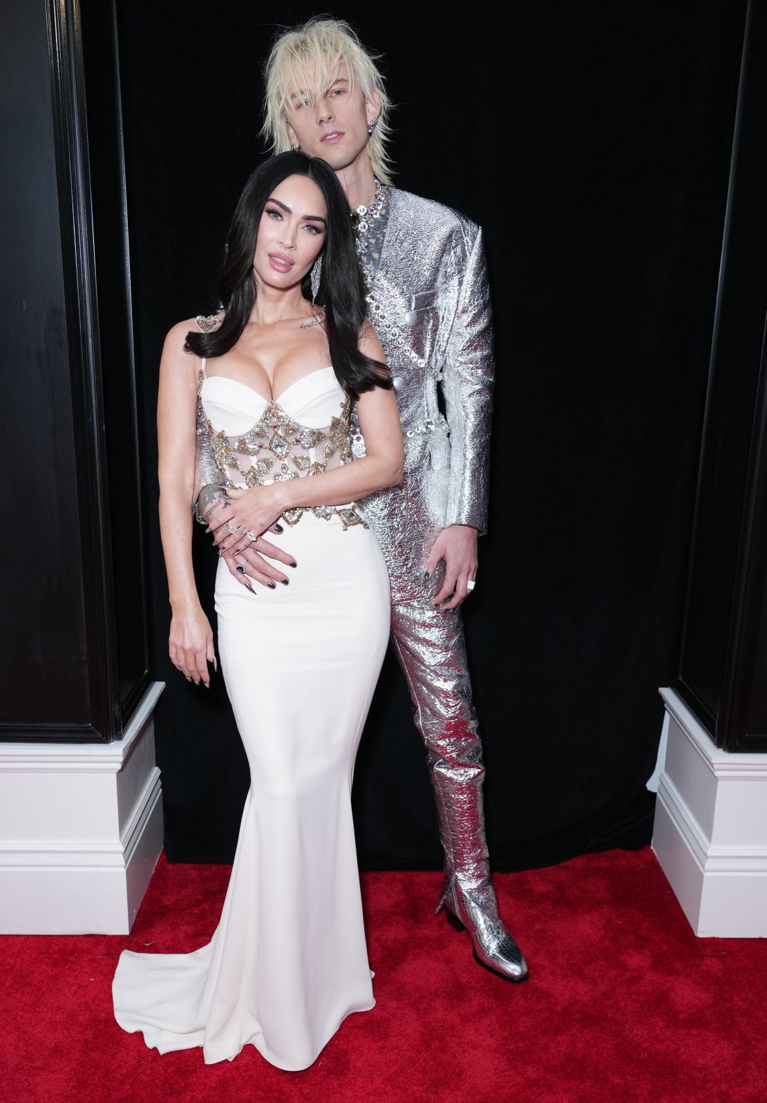 Megan Fox and Machine Gun Kelly wore Zuhair Murad and Dolce & Gabbana, respectively.  