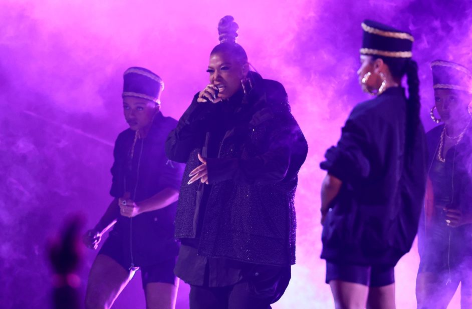 Queen Latifah performs during the hip-hop tribute.