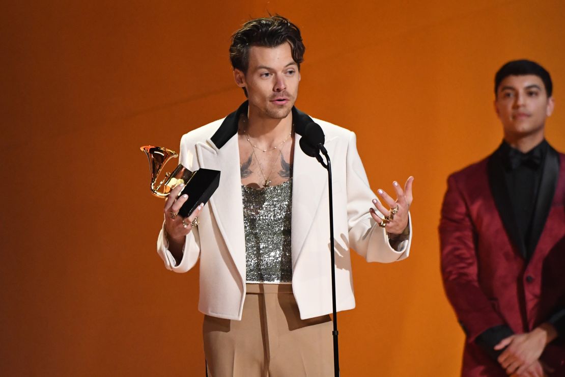 Harry Styles accepts the Best Pop Vocal Album award for "Harry's House."