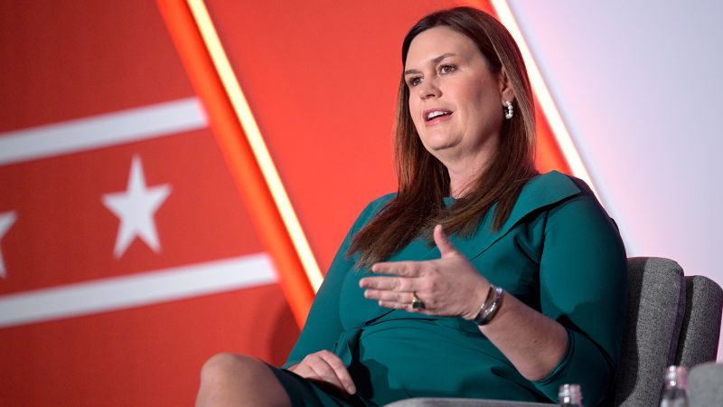 NextImg:Sarah Huckabee Sanders to deliver GOP response to Biden's State of the Union address | CNN Politics