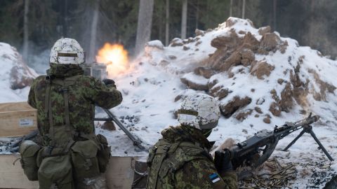 As part of NATO exercises in Estonia, Estonian forces open fire on French mountain commandos and attack their positions.
