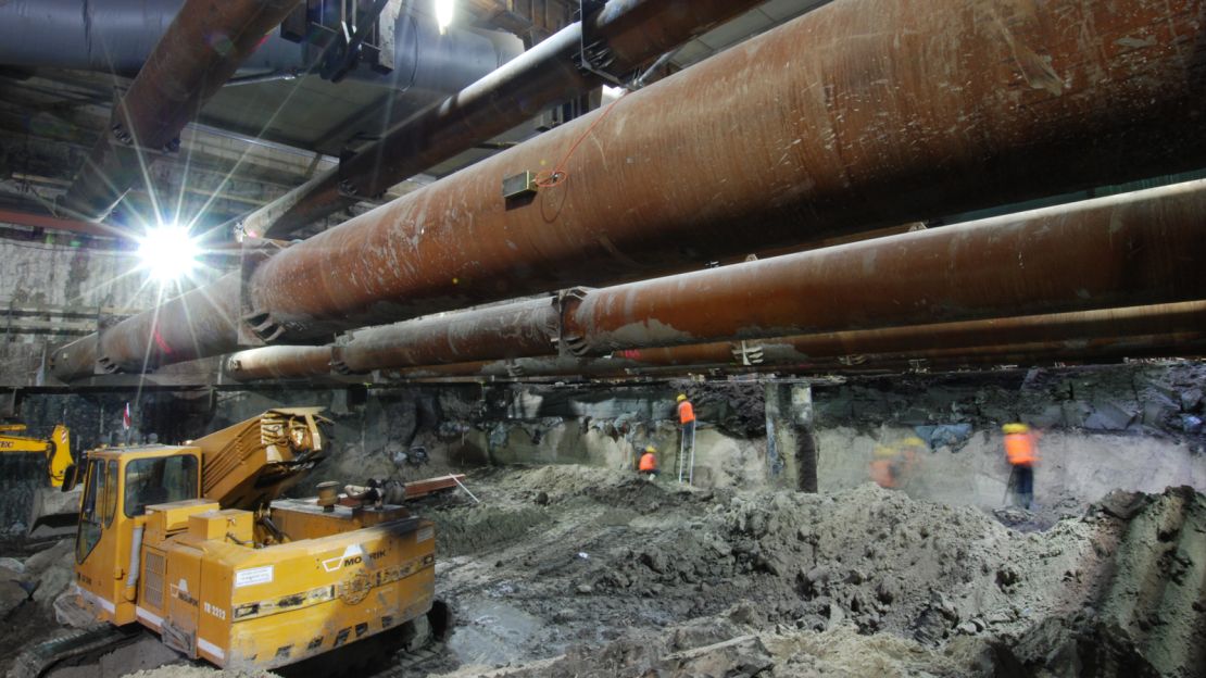 The new metro line had to burrow beneath ancient city foundations.