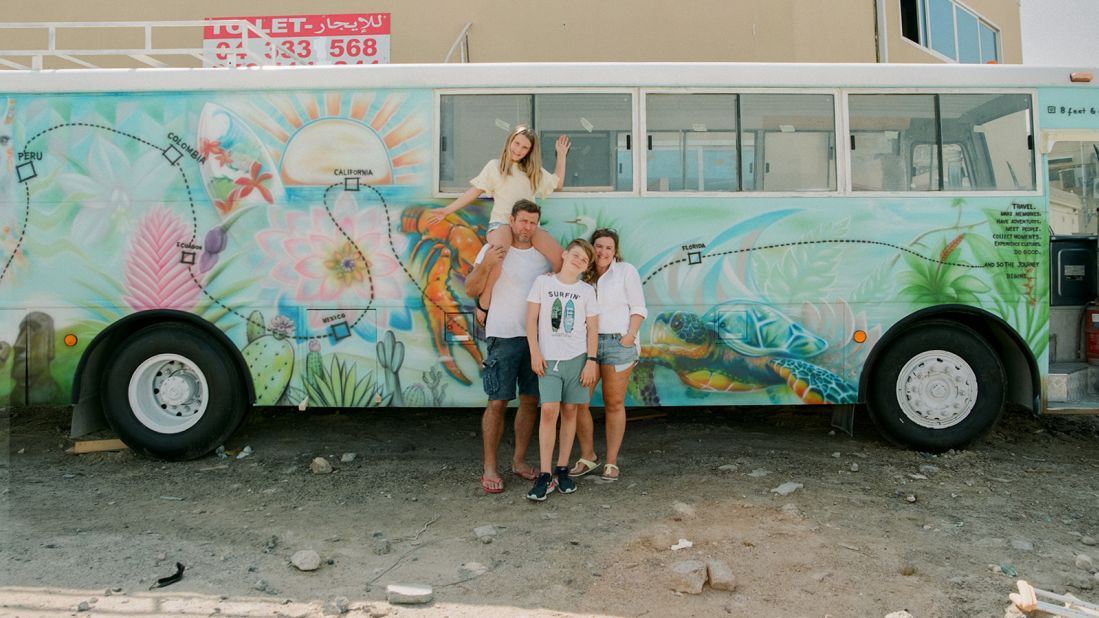 <strong>Bus tour: </strong>Nina and Kai Schakat and their two children, Ben, 11 and Leni, 10, are currently touring Asia on their bus.