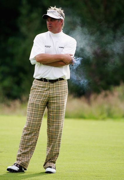 Darren Clarke quite literally lit up the PGA Tour. The Northern Irish golfer (pictured, in 2005) would often be seen puffing a cigar between holes throughout a career that peaked with a famous Open Championship win at Royal St. George's in 2011.