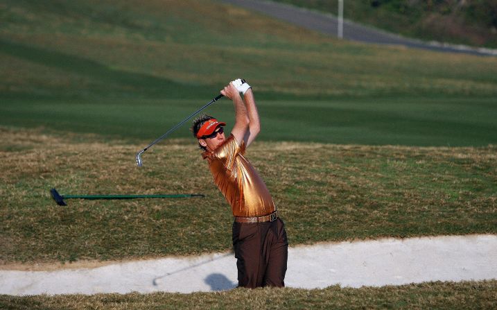 Fit with his very own golf clothing line, IJP Design, Ian Poulter is almost synonymous with the tartan trouser. Yet at the 2008 Johnnie Walker Classic in New Delhi, India, it was a striking gold effort that provided what was arguably the English golfer's most memorable look.