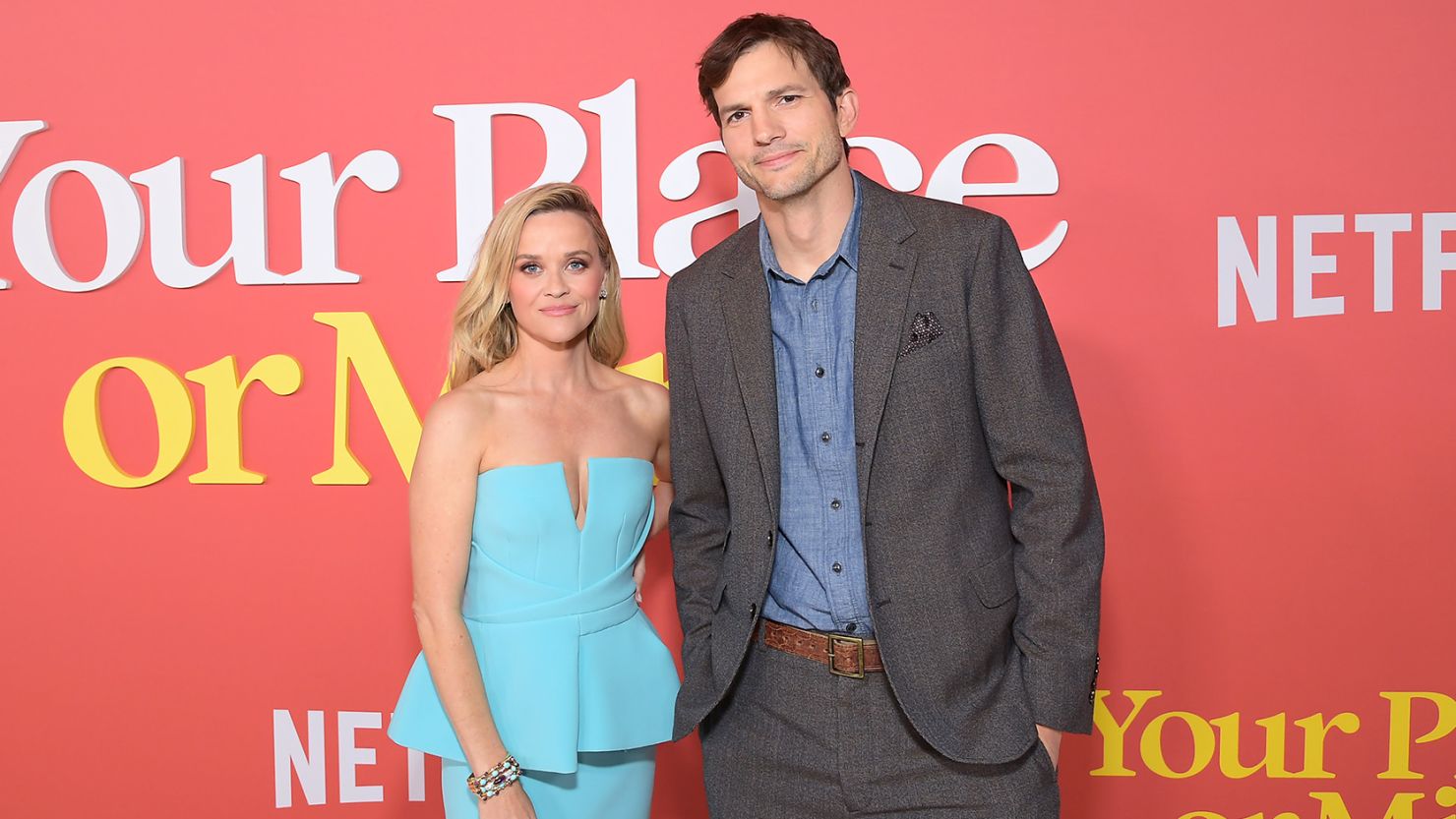 Reese Witherspoon and Ashton Kutcher attend Netflix's "Your Place or Mine" world premiere at Regency Village Theater on February 02, 2023 in Los Angeles, California. 