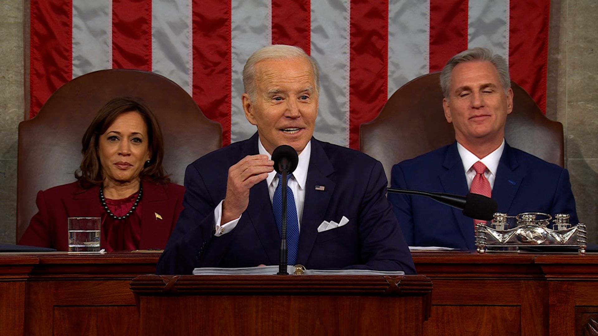 Joe Biden on the front stoop with a Lincoln woman … and in the