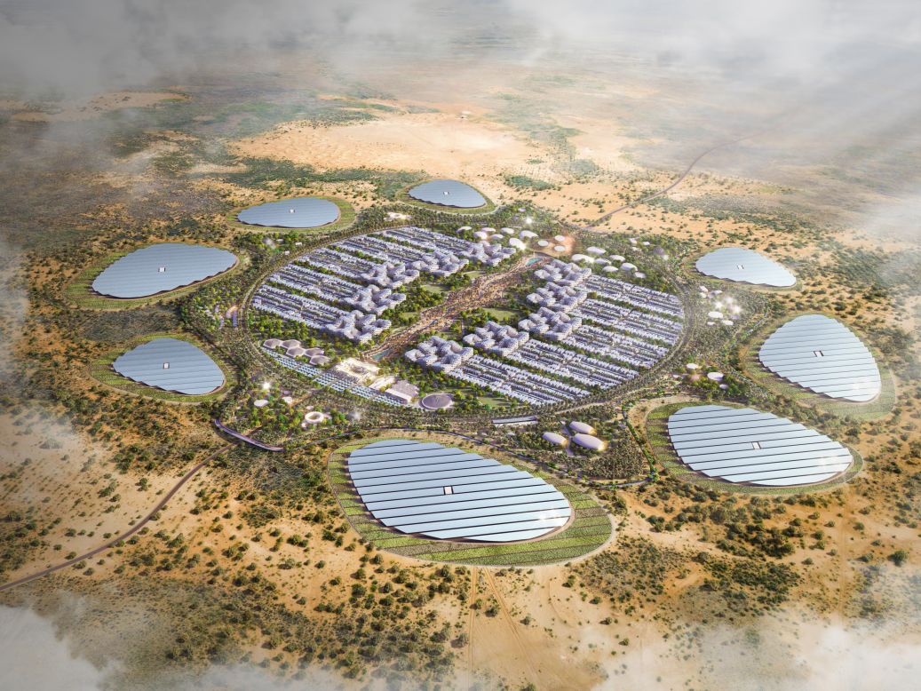 Bagherian has previously led the designs for Phase 2 of "The Sustainable City" in Dubai and worked on similar green communities currently under construction in Yiti, Oman, and Yas Island in Abu Dhabi. Pictured in this rendering, designs for the Nexgen Sustainable City, which URB has designed for Cairo. 