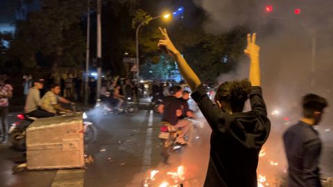 Protesters in Tehran, Iran took to the streets on September 19, 2022, after the death of Mahsa Amini.