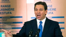 Florida Gov. Ron DeSantis speaks during a news conference at MVP Appliances in Ocala, Fla. Wednesday, Feb. 8, 2023 to announce family-focused tax relief for Florida residents.