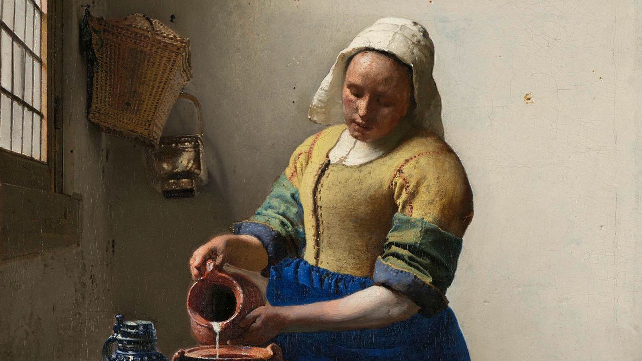 The Milkmaid, Johannes Vermeer, 1658-59, oil on canvas. Rijksmuseum, Amsterdam.
