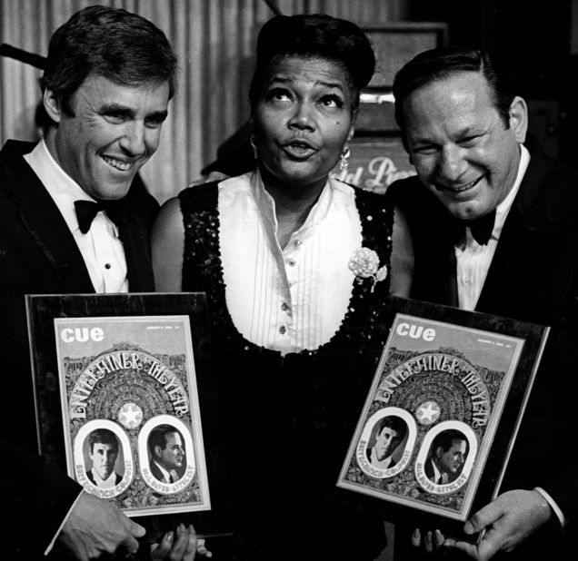 From left, Bacharach, actress-singer Pearl Bailey and songwriter Hal David attend the Cue Awards in 1969. Bacharach and David teamed up to churn out many of the era's catchiest songs. Bacharach would compose the music and David would write the lyrics.