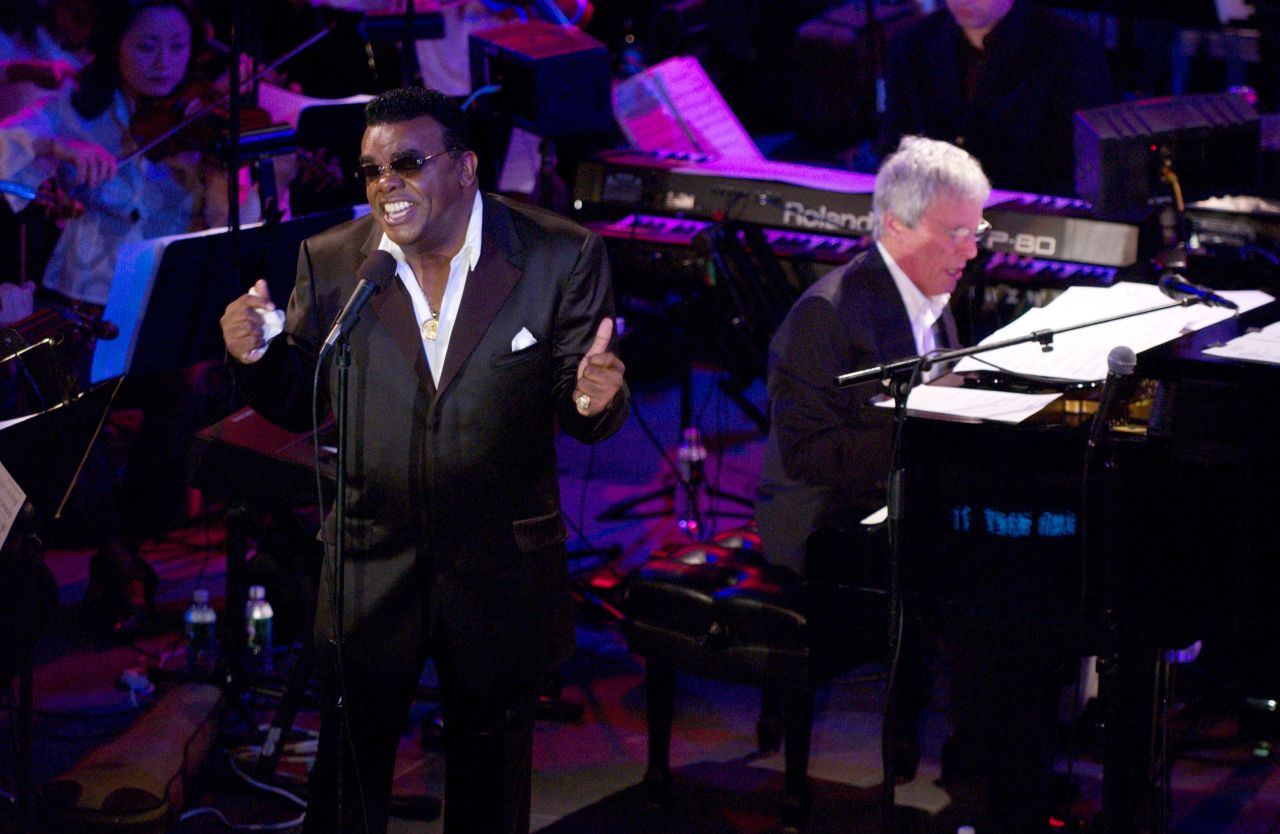 Bacharach performs with Ronald Isley at a record release party in New York in 2003.