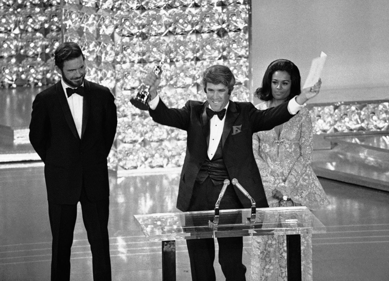 Bacharach accepts the Academy Award for best original score in 1970. He composed the score for "Butch Cassidy and the Sundance Kid."
