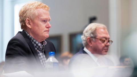 Alex Murdaugh listens in court Thursday as an attorney testifies about a case they worked on together.