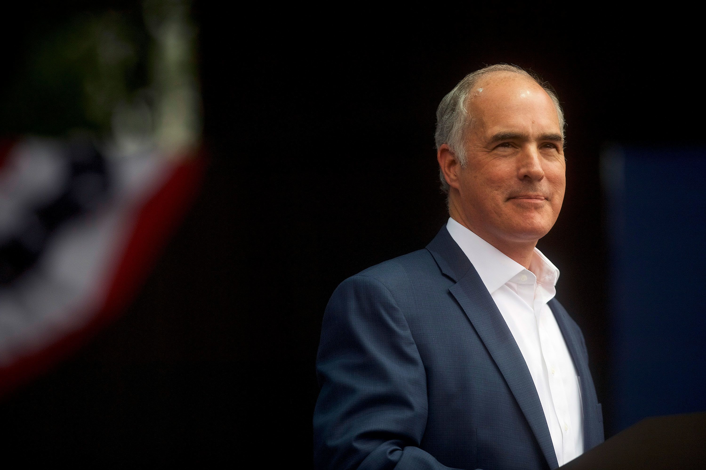 PHILADELPHIA, PA - SEPTEMBER 21:  Senator Bob Casey (D- PA) addresses supporters before former President Barack Obama speaks during a campaign rally for statewide Democratic candidates on September 21, 2018 in Philadelphia, Pennsylvania.  Midterm election day is November 6th.  (Photo by Mark Makela/Getty Images)