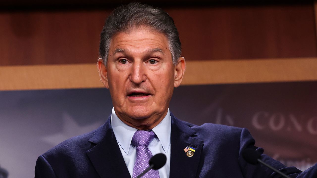 WASHINGTON, DC - SEPTEMBER 20: U.S. Sen. Joe Manchin (D-WV) speaks at a press conference at the U.S. Capitol on September 20, 2022 in Washington, DC. Manchin spoke on energy permitting reform and preventing a government shutdown. (Photo by Kevin Dietsch/Getty Images)