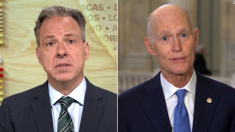 NextImg:Rick Scott invoked Jake Tapper 8 times in a 10-minute interview. Hear Tapper's response | CNN Politics