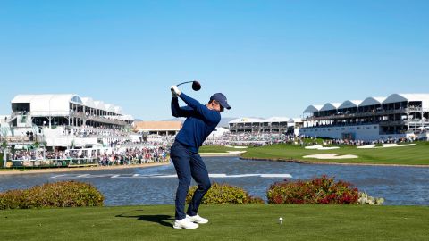 McIlroy in action during the first round.