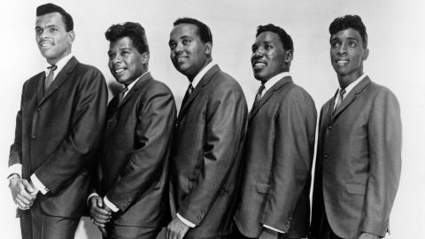 The Drifters (L-R) Gene Pearson, Johnny Terry, Johnny Moore, Charlie Thomas and Rudy Lewis pose for a portrait in 1963 in New York City, New York.