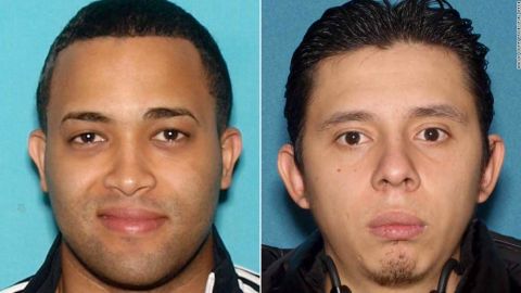 Cesar Santana, left, is in Miami and will be transported to New Jersey.  Leiner Miranda Lopez has not been arrested.