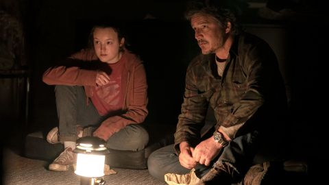 Bella Ramsey and Pedro Pascal in "The Last of Us."
