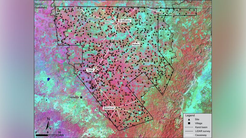 La tecnología de mapeo láser revela un extenso sitio maya interconectado