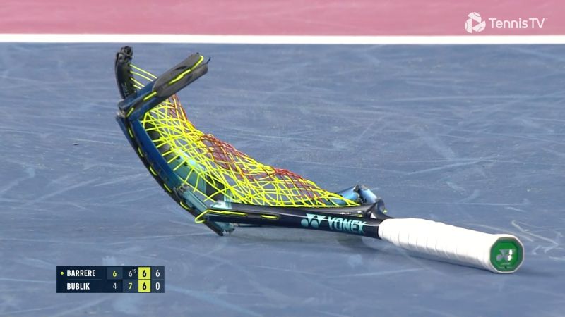 Alexander Bublik Tennis player smashes three racquets during loss CNN