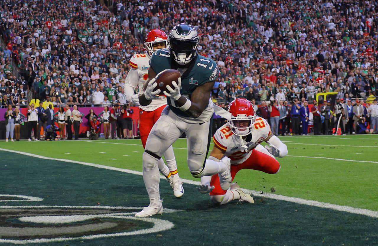 Kansas City Chiefs place kicker Harrison Butker kicks the winning field  goal with eight seconds left in the game giving the Chiefs a 38-35 victory  in