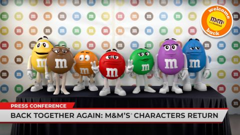 The M&M's are back, according to the brand. 