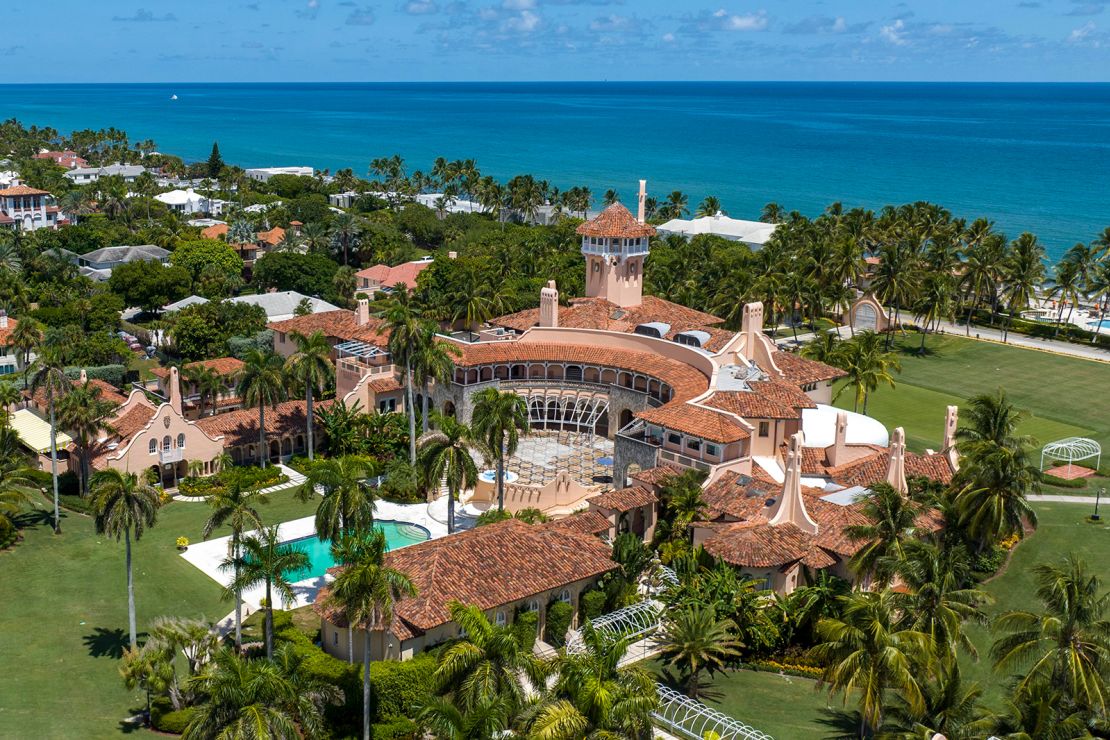 An aerial view of former President Donald Trump's Mar-a-Lago club in Palm Beach, Fla., on Aug. 31, 2022. 