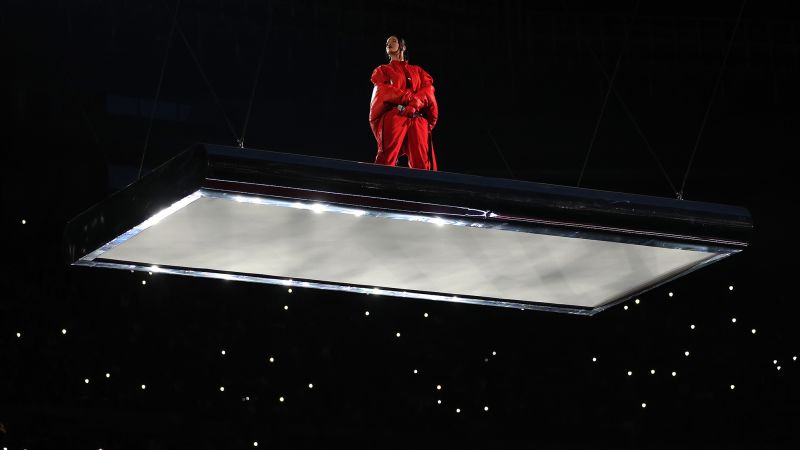 NextImg:How Rihanna stayed grounded, while so high in the air at the Super Bowl | CNN