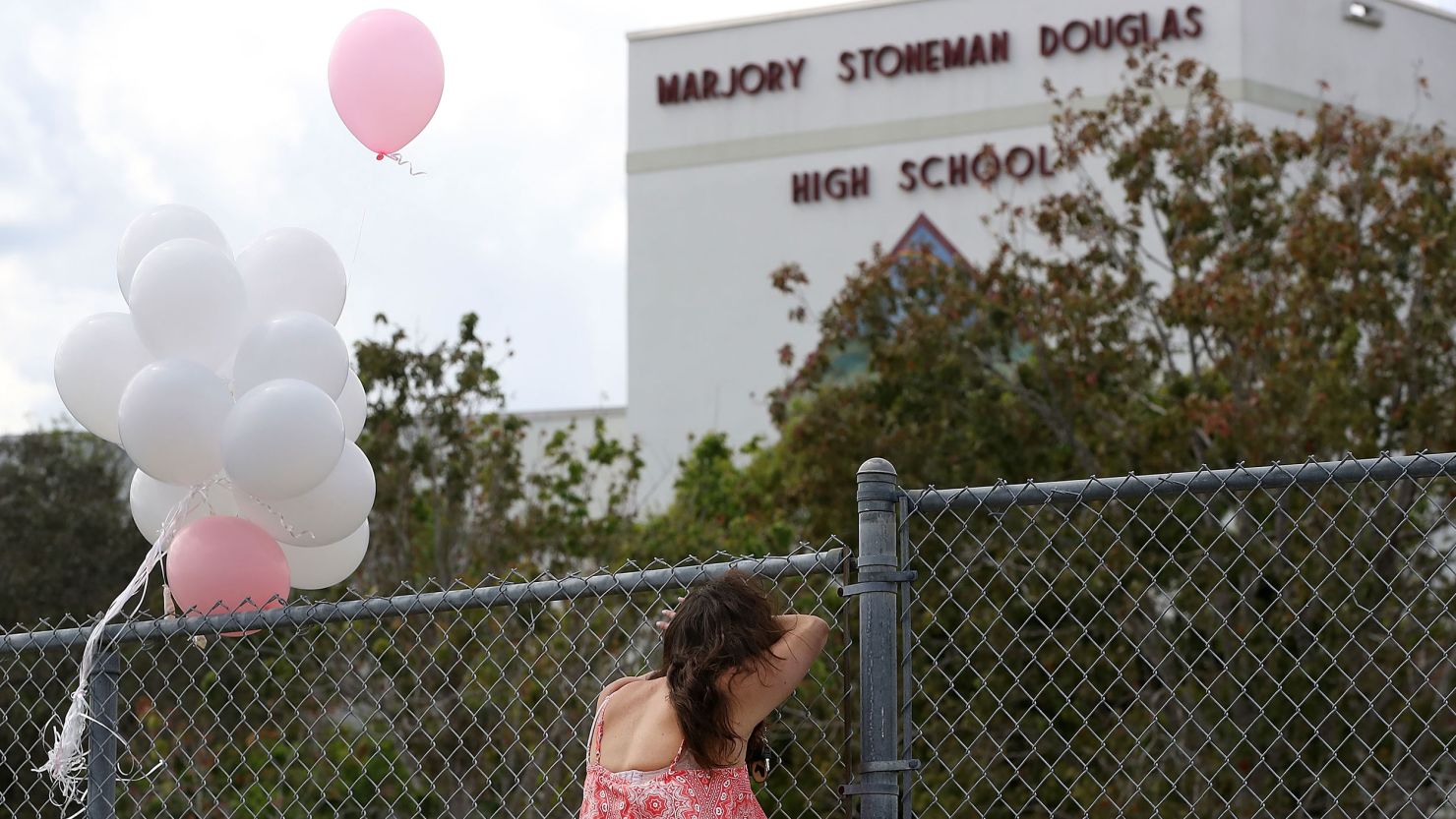Marjory Stoneman Douglas High School on February 18, 2018 in Parkland, Florida. 